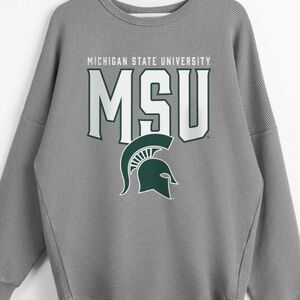 Womens Gameday Couture Michigan State vintage wash pullover.